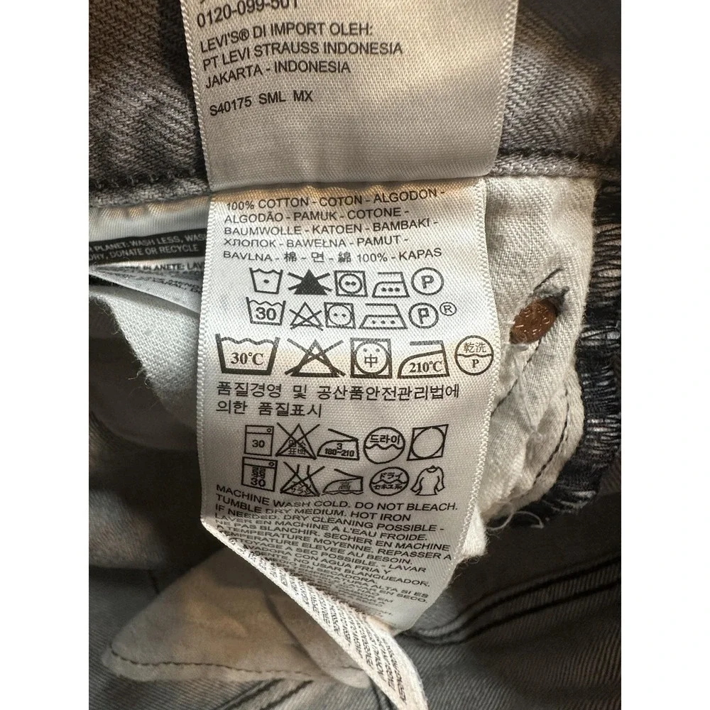 Levis 501 Jeans Mens 36x32 (34x30) Gray Straight Leg Button Fly Cotton Denim - Picture 12 of 16